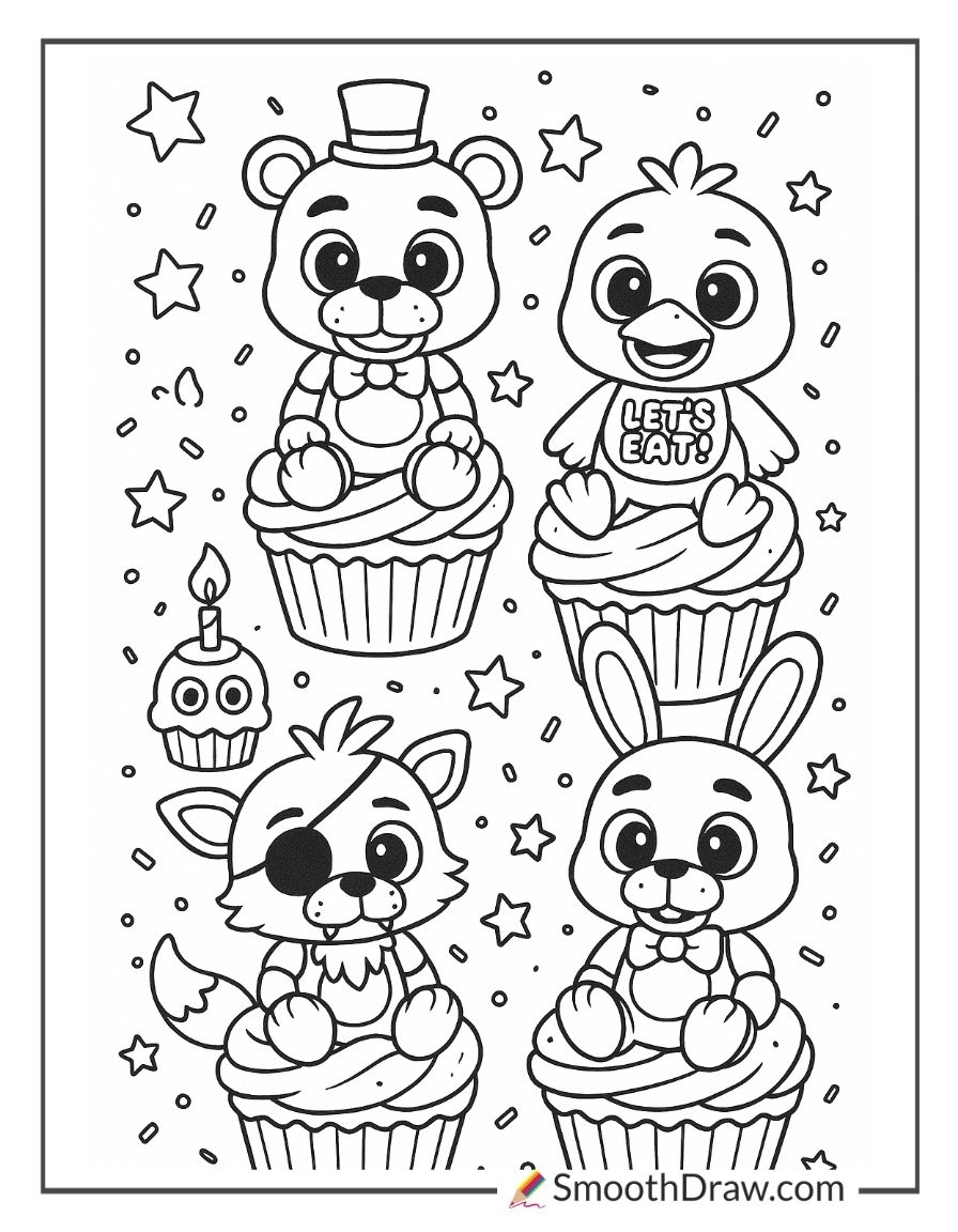 42 Free FNAF Coloring Pages Smooth Draw