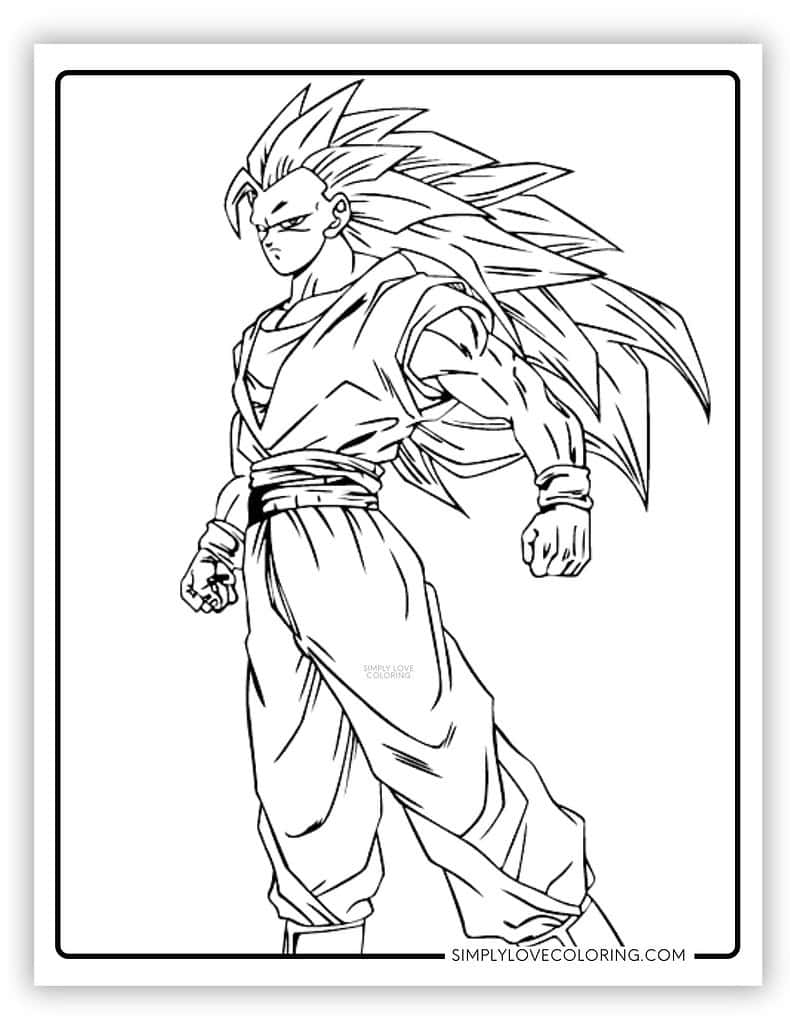 45 Dragon Ball Z Coloring Pages Free PDF Printables Simply Love Coloring