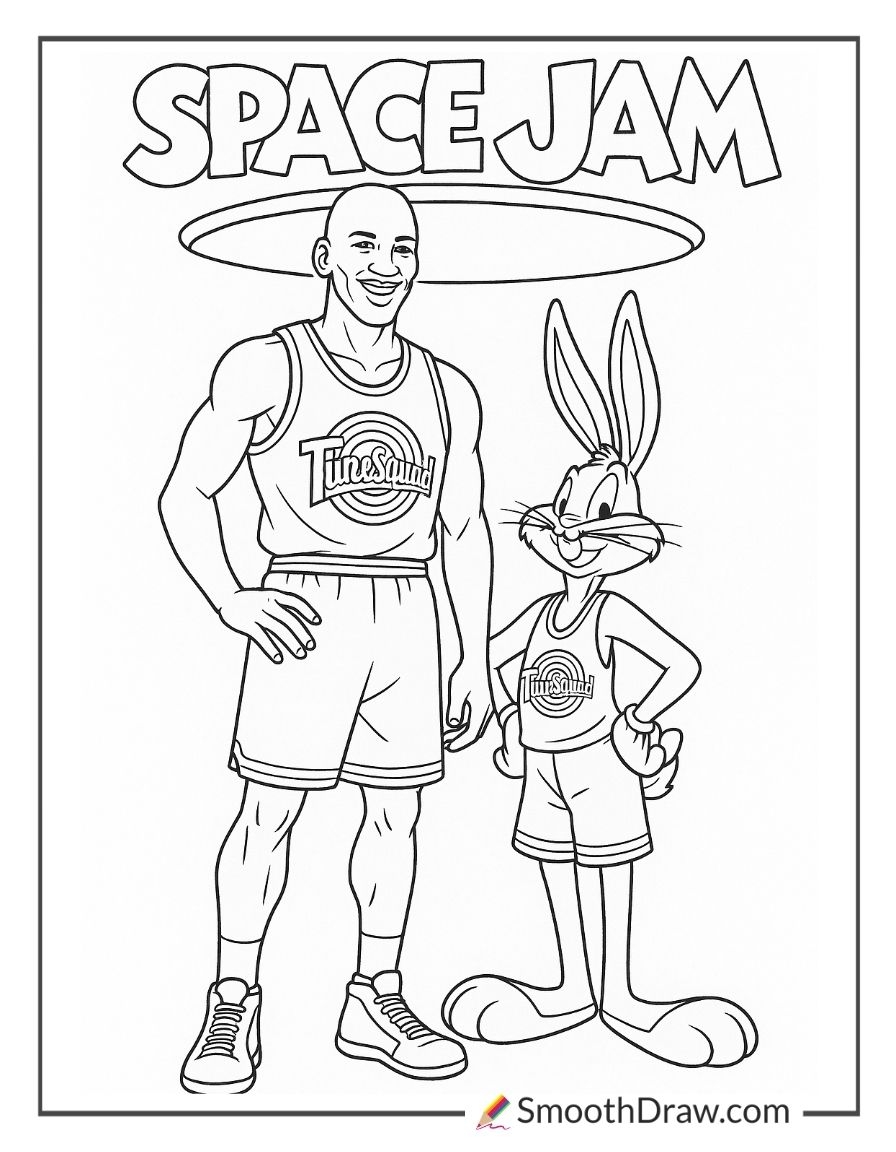 48 Michael Jordan Coloring Pages Smooth Draw