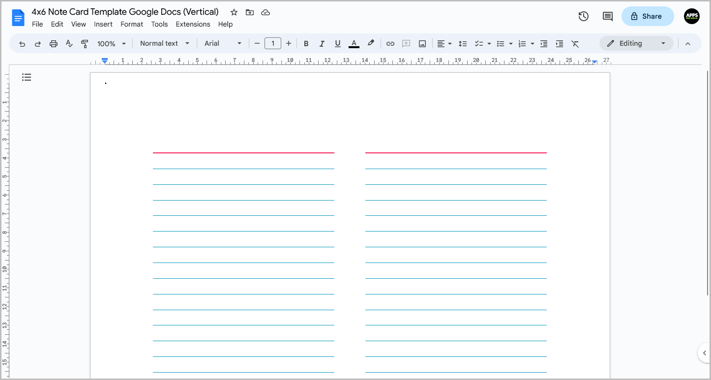 4x6 Note Card Template Google Docs FREE 4x6 Note Card Template Google Docs FREE