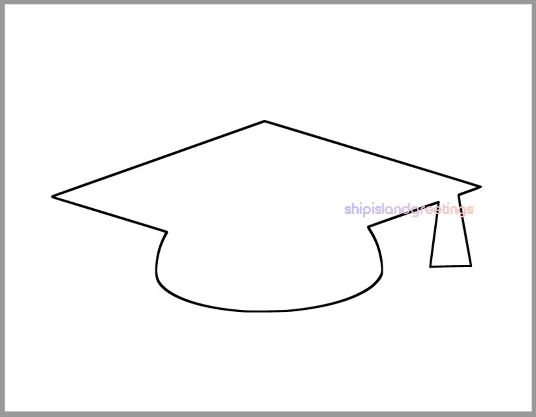 printable graduation hat pattern