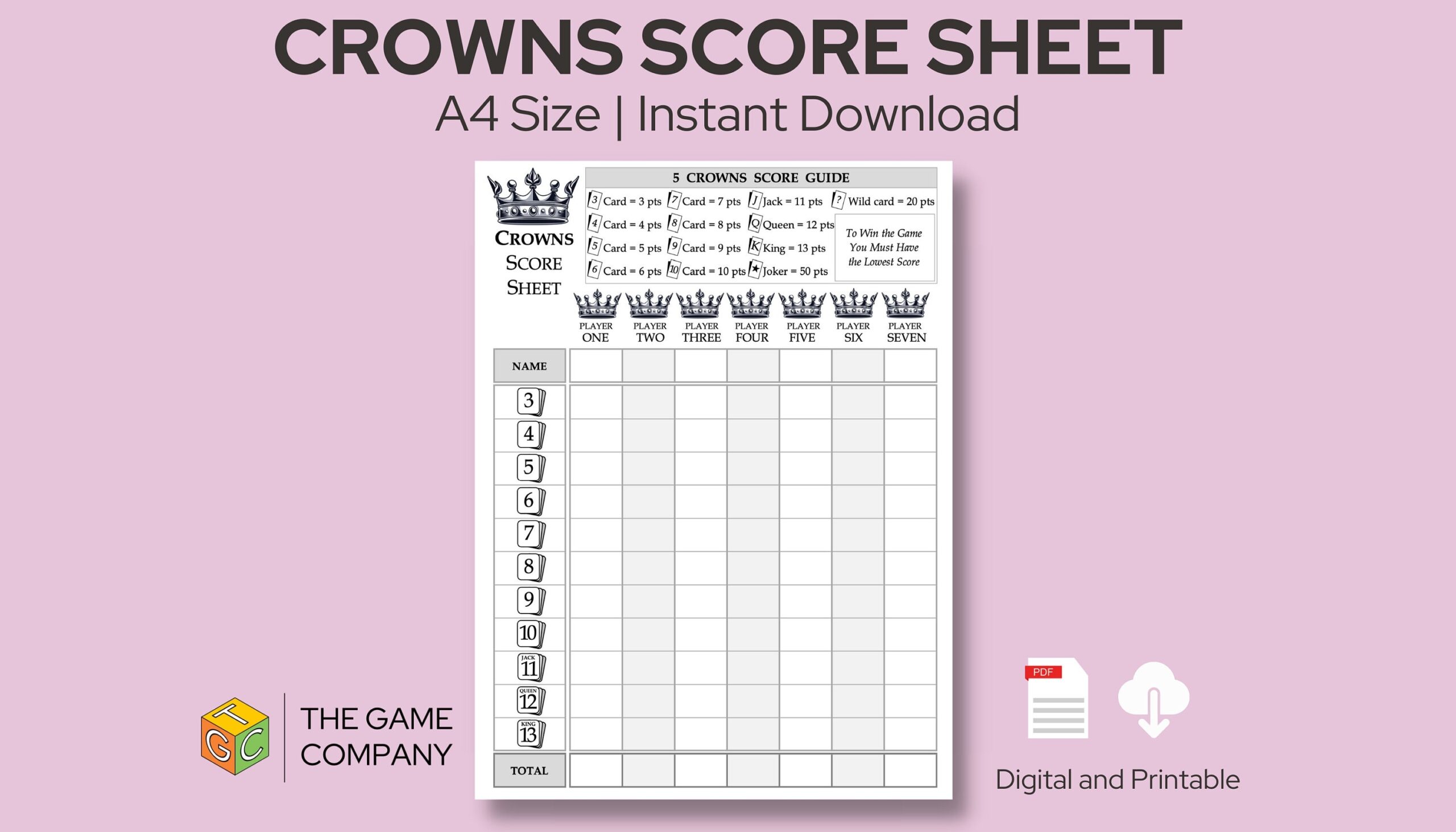5 Crowns Score Sheet Printable 5 Crowns Score Card A4 Size Digital Download Etsy Sweden 5 Crowns Score Sheet Printable 5 Crowns Score Card A4 Size Digital Download Etsy Sweden
