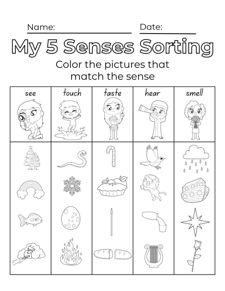 5 Senses Worksheet For Preschool FREE Resource Healing Home 5 Senses Worksheet For Preschool FREE Resource Healing Home