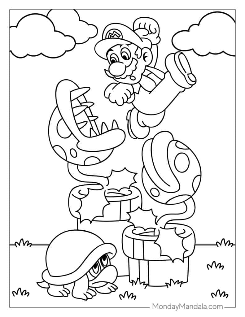 50 Mario Coloring Pages Free PDF Printables 