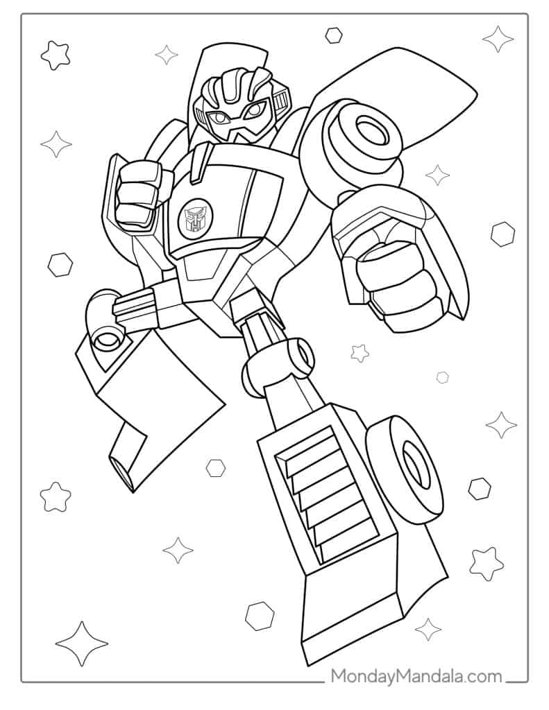 coloring pages bumblebee transformer