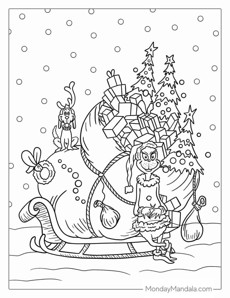 51 Grinch Coloring Pages Free PDF Printables 