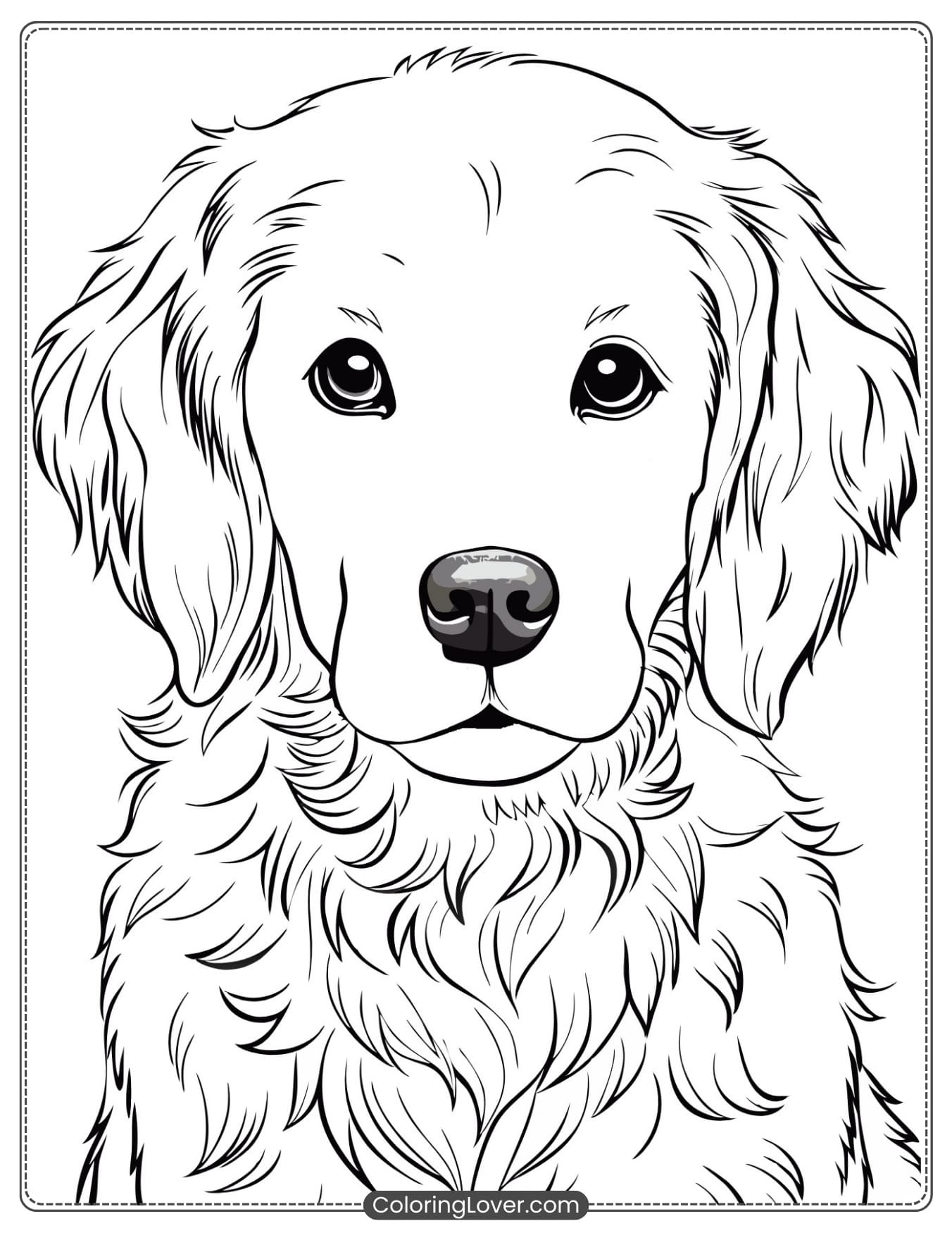 golden doodle coloring page