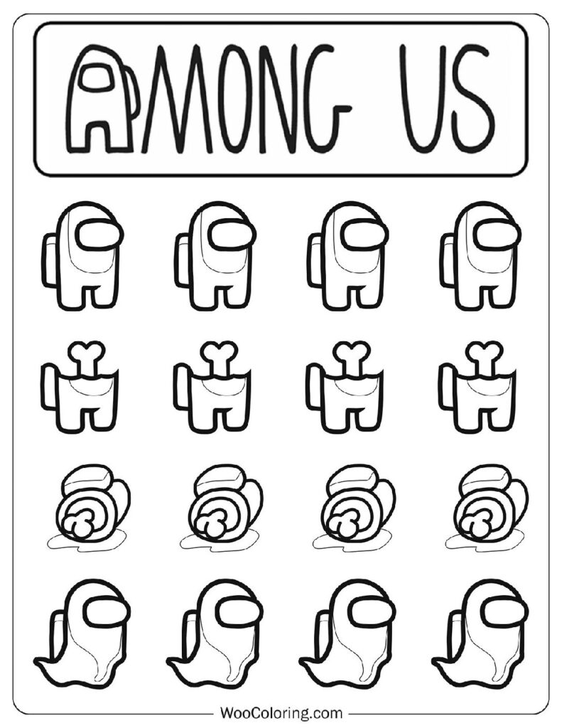 52 Among Us Coloring Pages Free PDF To Print Woo Coloring