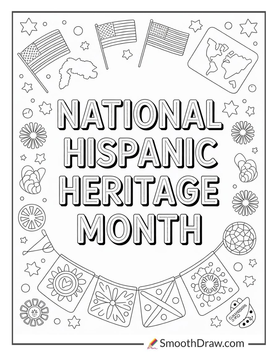 52 Hispanic Heritage Month Coloring Pages Smooth Draw 52 Hispanic Heritage Month Coloring Pages Smooth Draw
