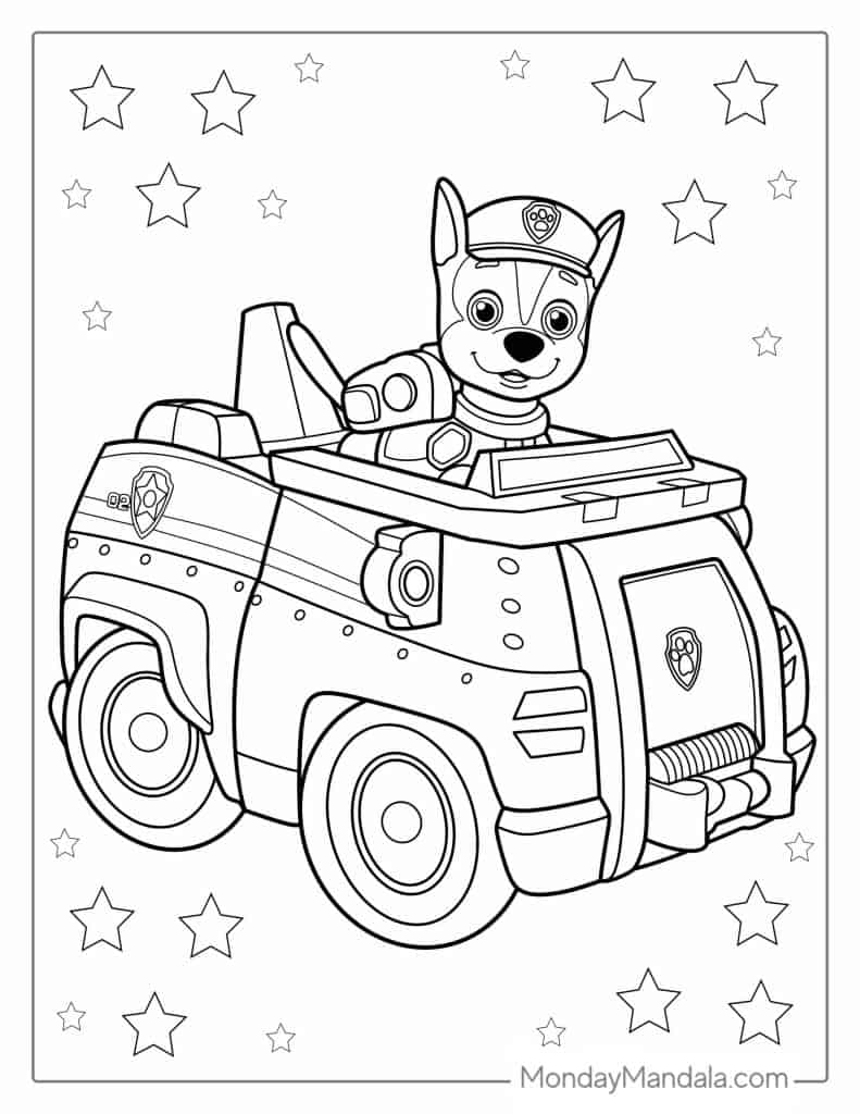 paw patrol free coloring pages