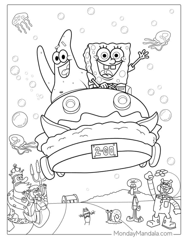 58 SpongeBob Coloring Pages Free PDF Printables