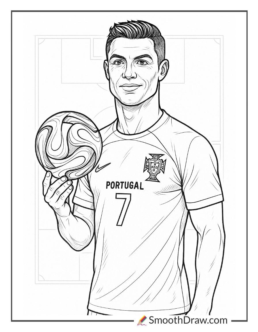 60 Cristiano Ronaldo Coloring Pages Smooth Draw 60 Cristiano Ronaldo Coloring Pages Smooth Draw