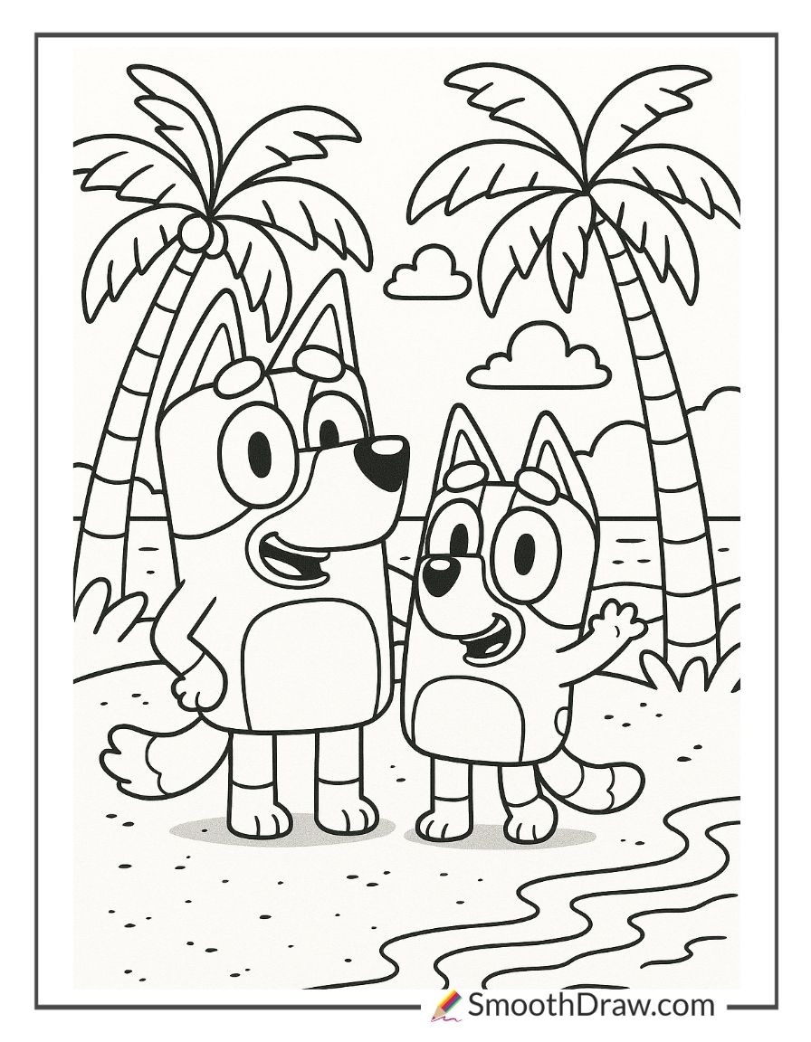 61 Bluey Coloring Pages Free Printables Smooth Draw