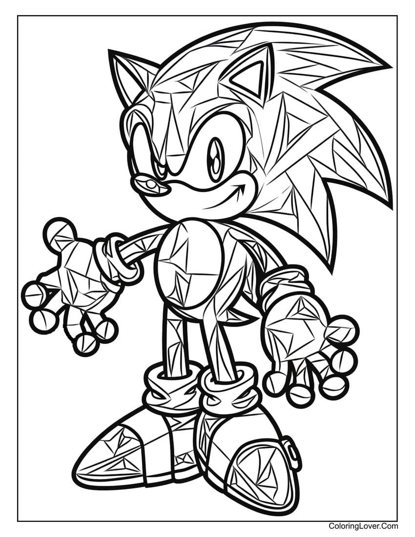 sonic printable color pages