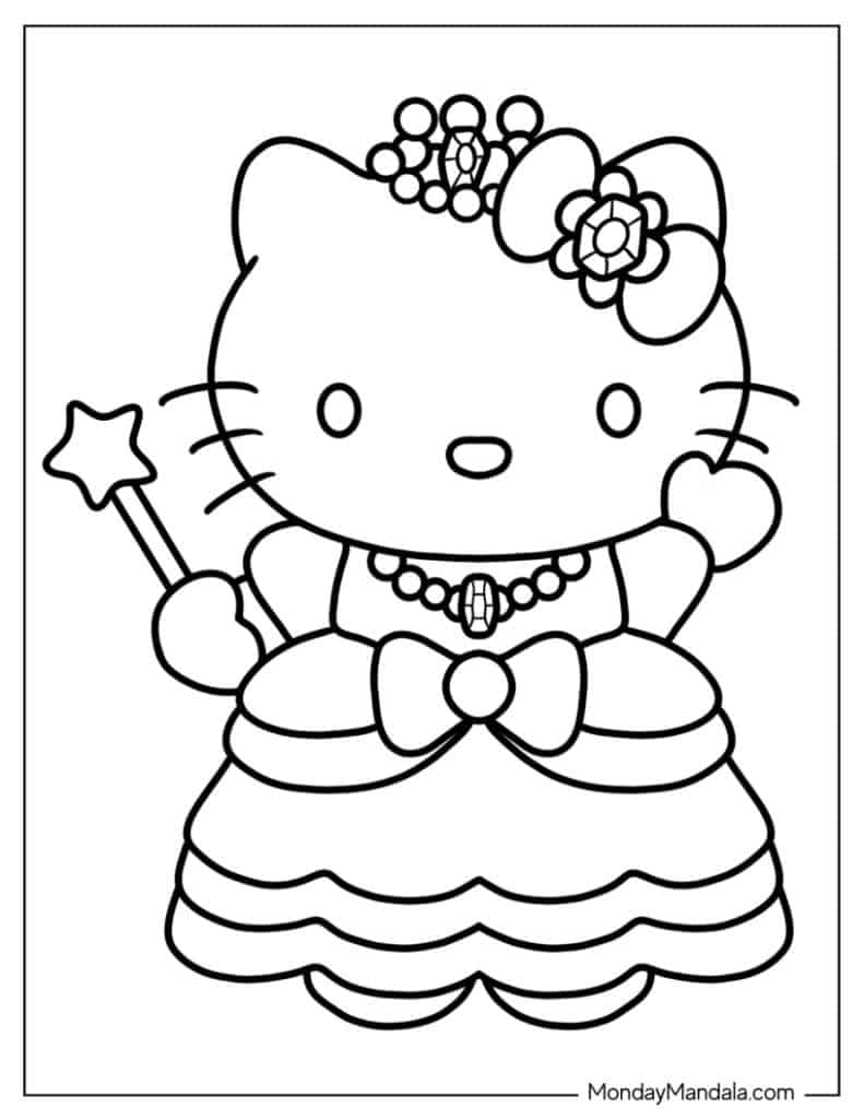pictures to color hello kitty