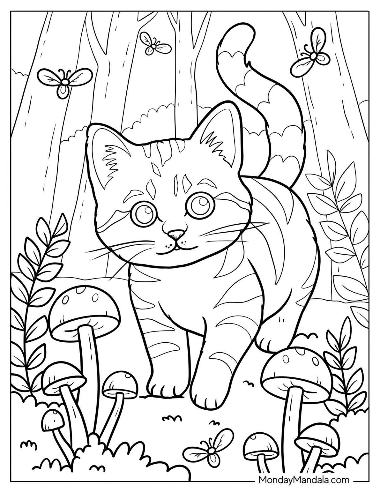 black cat coloring sheet