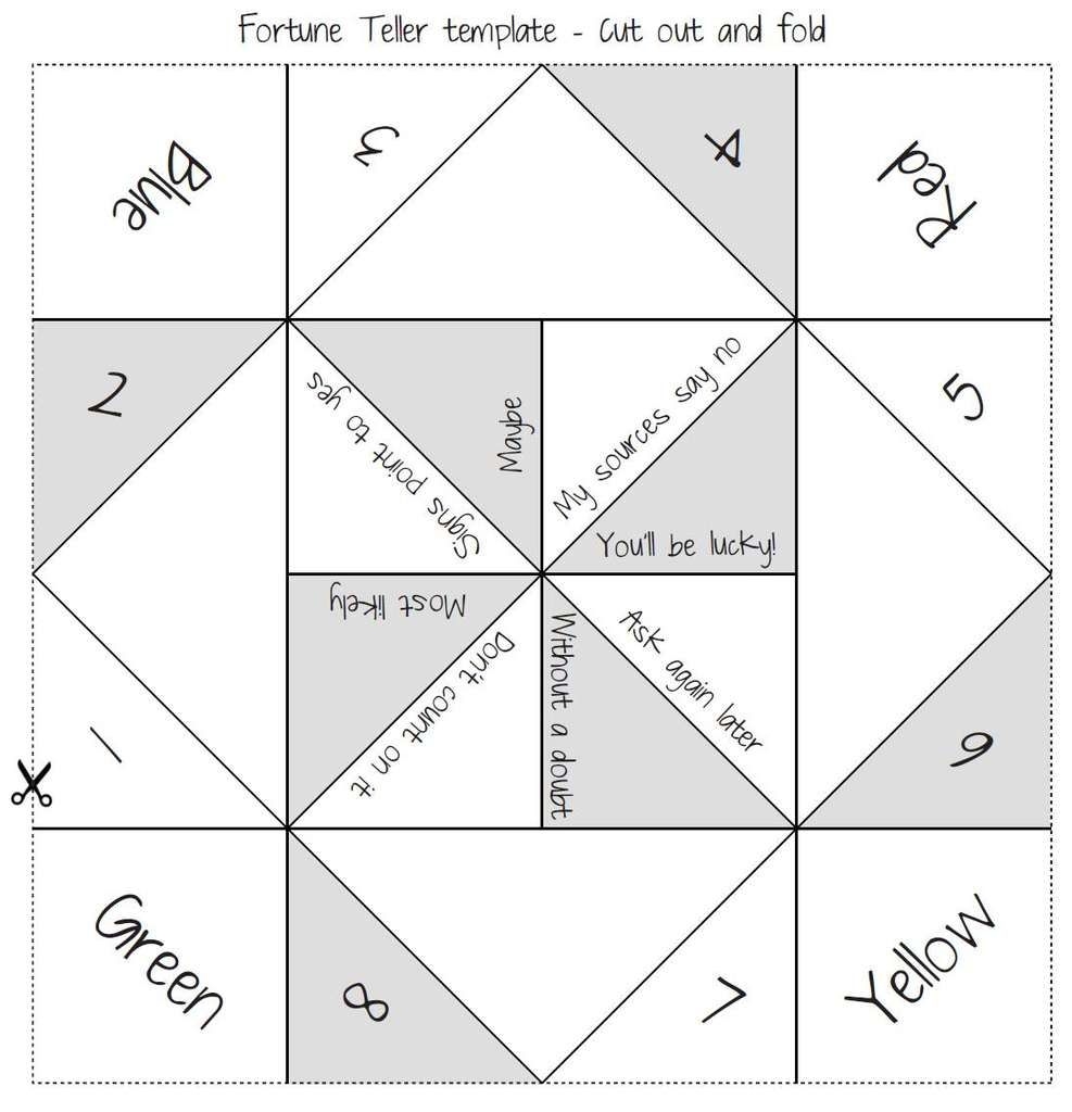 template for cootie catcher template for cootie catcher