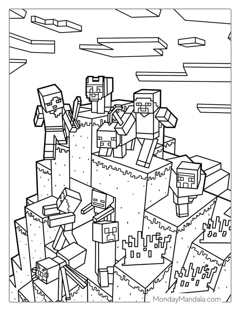 88 Minecraft Coloring Pages Free PDF Printables