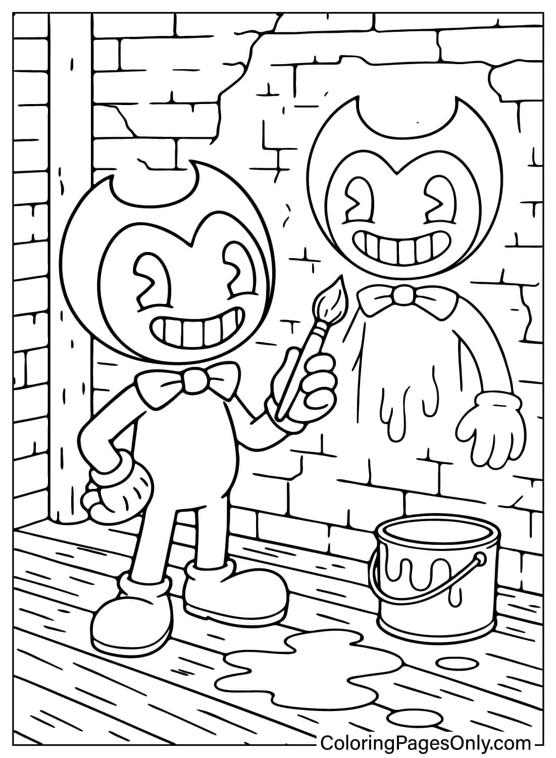 90 Bendy Coloring Pages Free Printable PDF Online Coloring