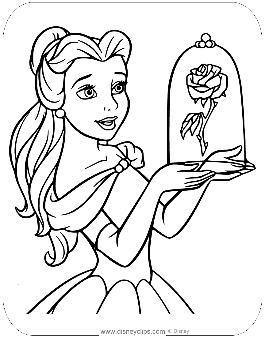 beauty and the beast coloring beauty and the beast coloring
