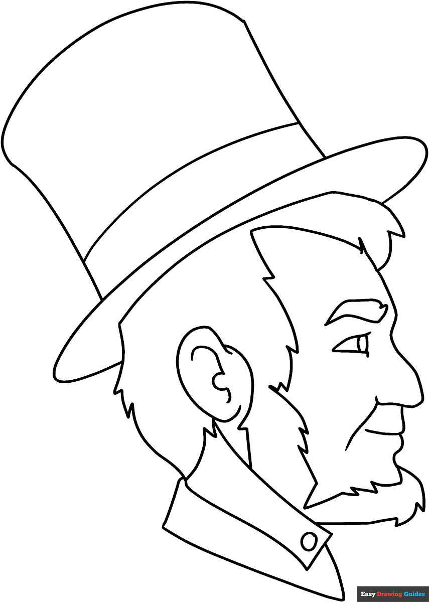 Abraham Lincoln Coloring Page Easy Drawing Guides