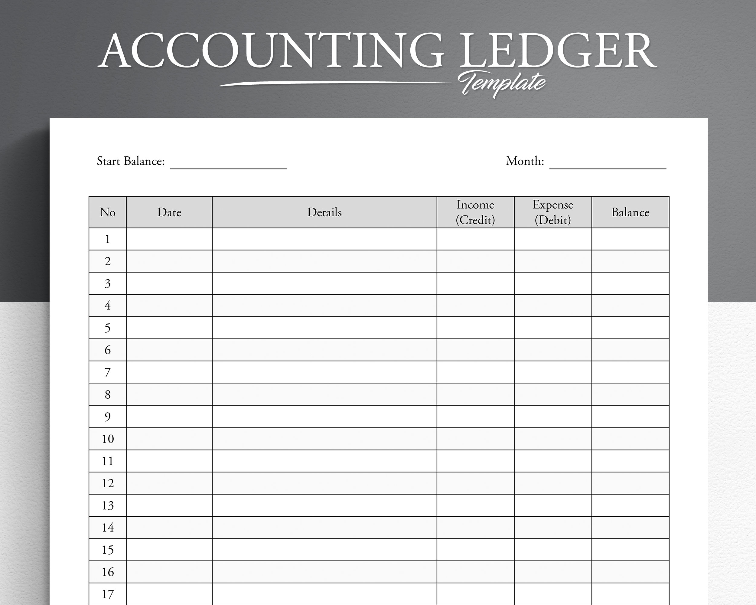 Accounting Ledger Google Docs microsoft Word printable PDF General Ledger Expense Tracking Etsy