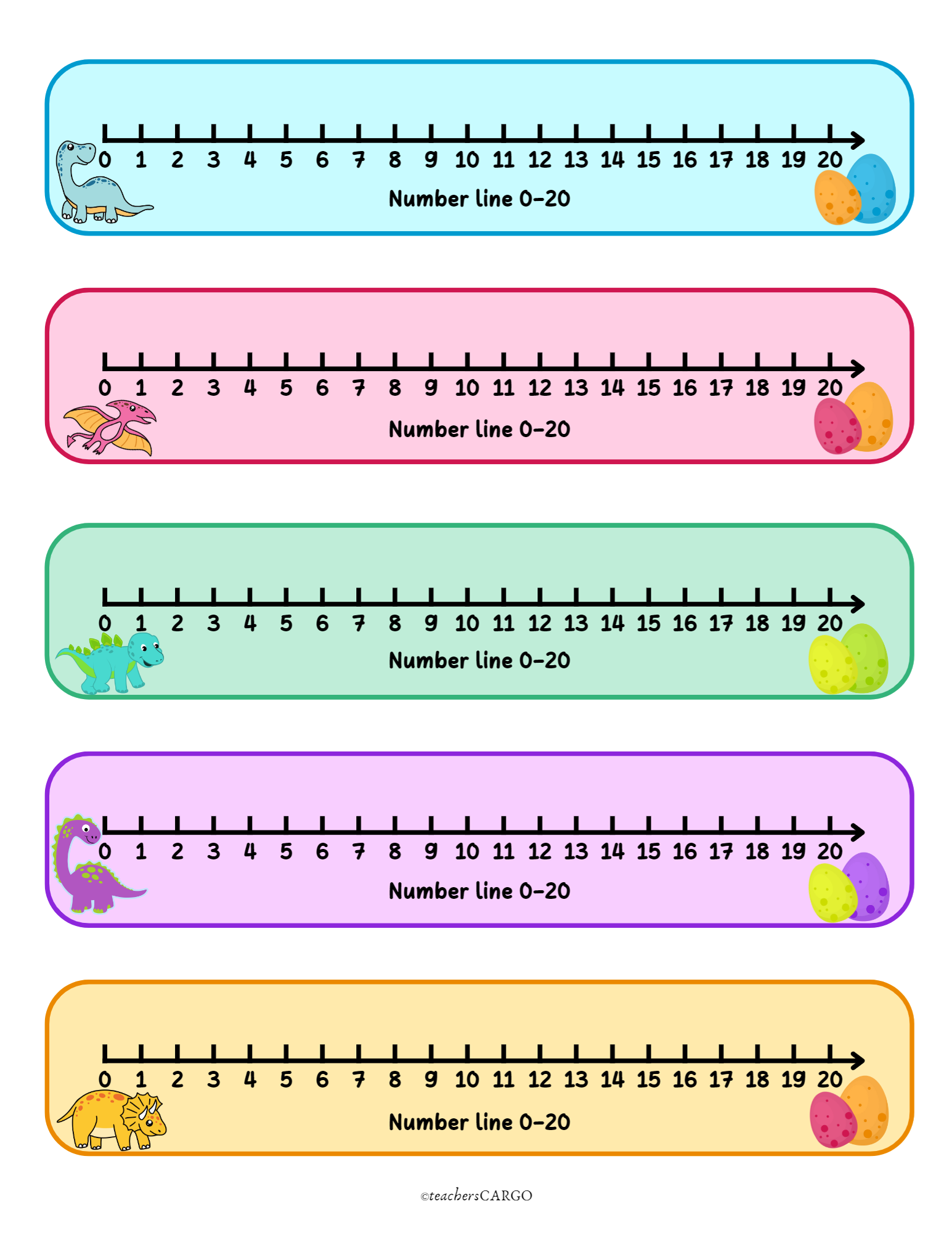 Addition And Subtraction Within 20 Printable Number Lines To 20 Made By Teachers Addition And Subtraction Within 20 Printable Number Lines To 20 Made By Teachers