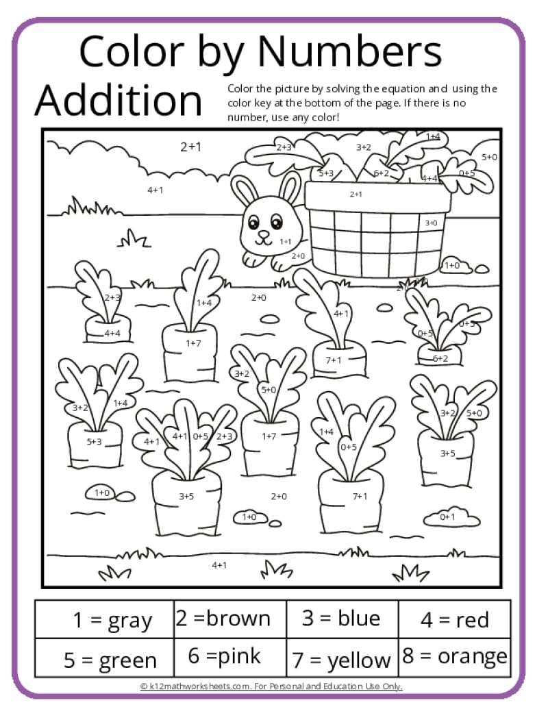 color by number math printables