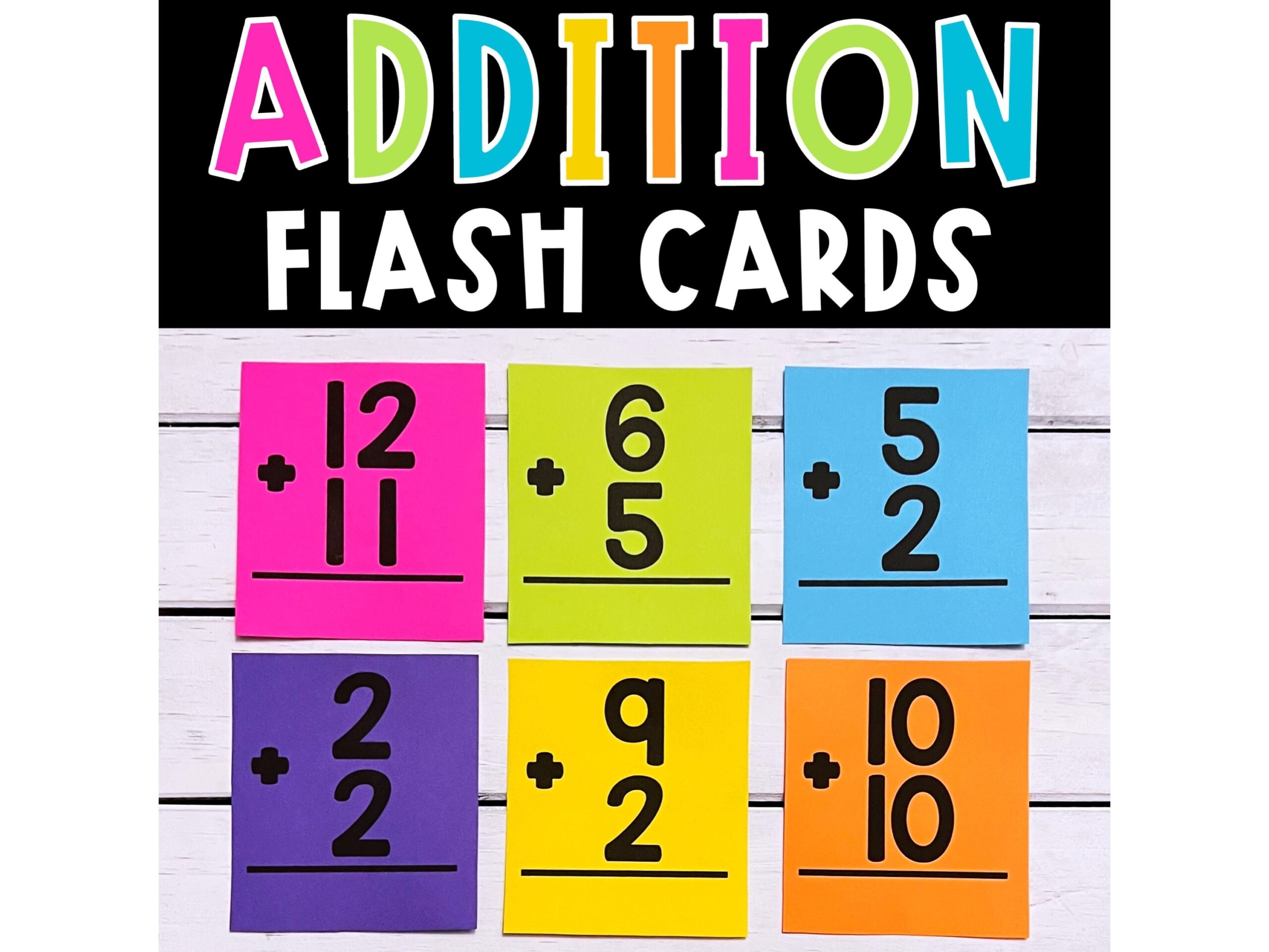 Addition Flash Cards Printable Flashcards For Kids Printable Flashcards Math Etsy