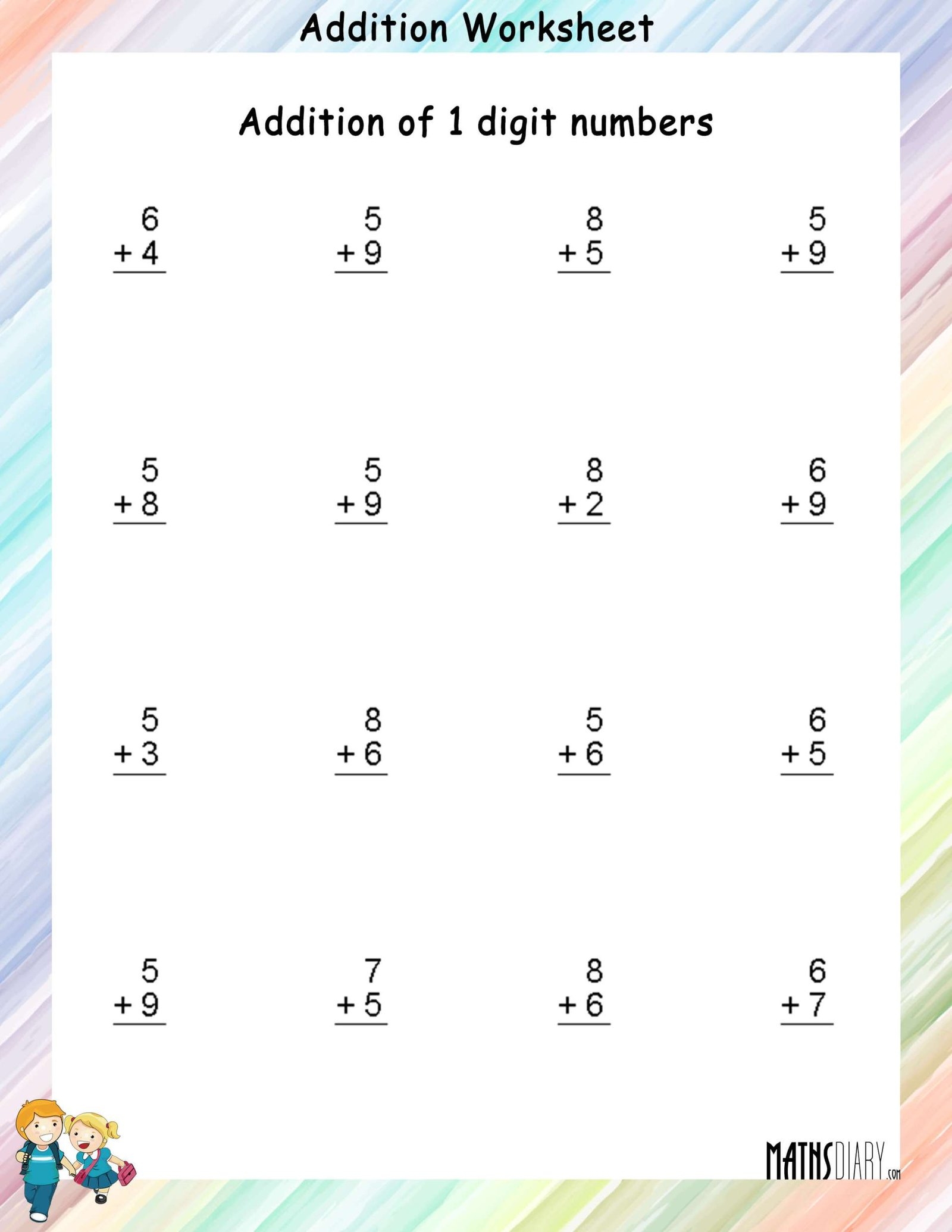 Addition UKG Math Worksheets Addition UKG Math Worksheets