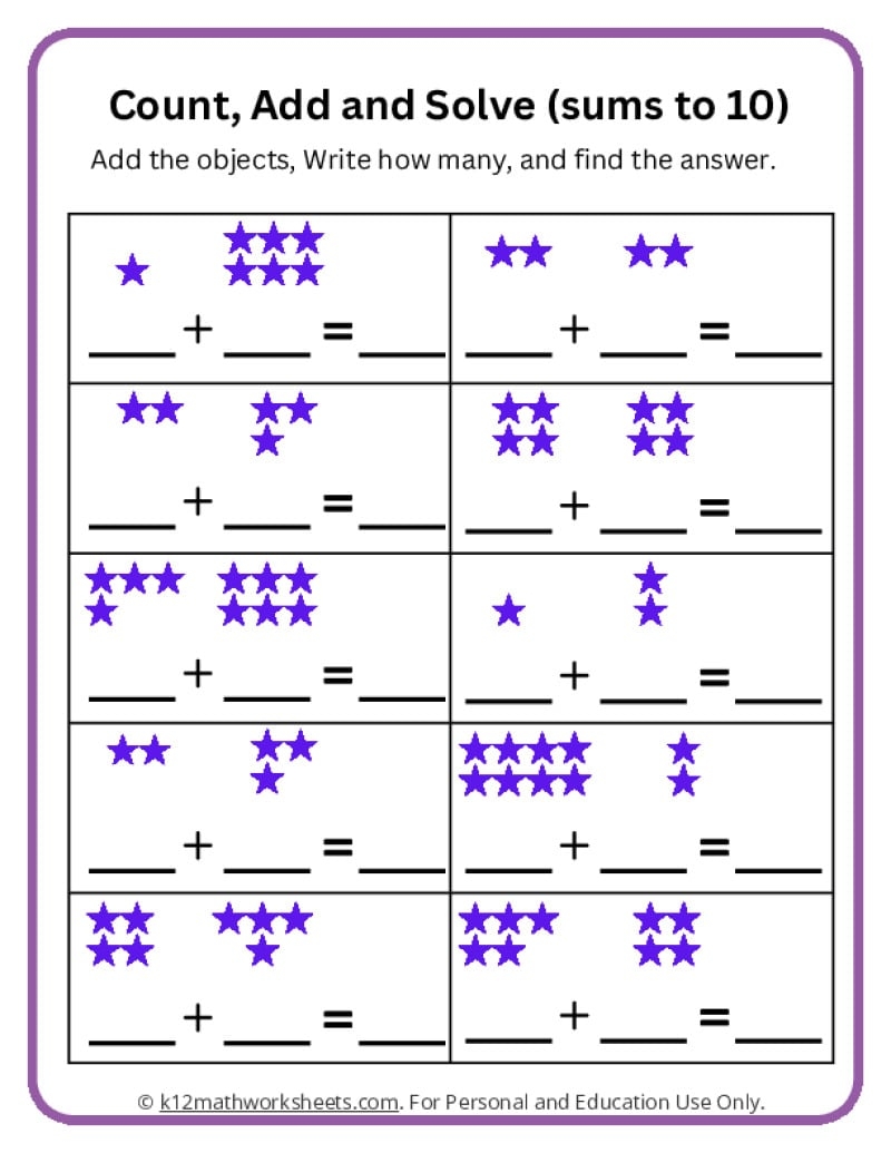 create addition worksheets