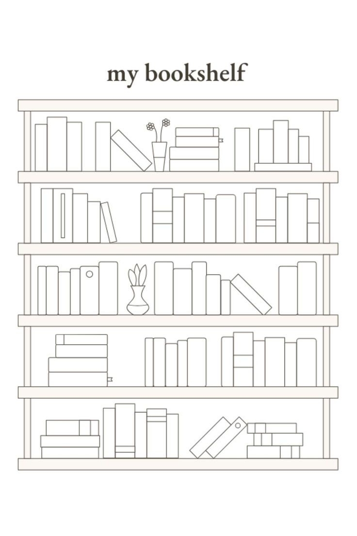 Aesthetic Printable Bookshelf Journal Template