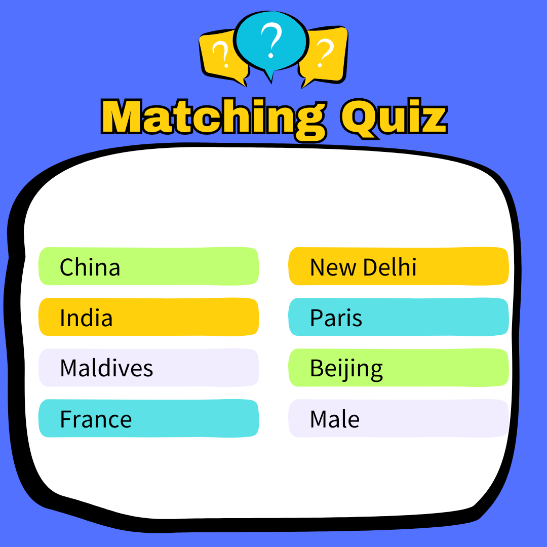 AI Matching Quiz Generator From Text