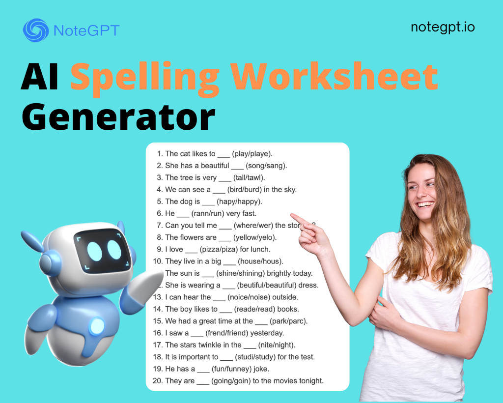 spelling worksheet generator