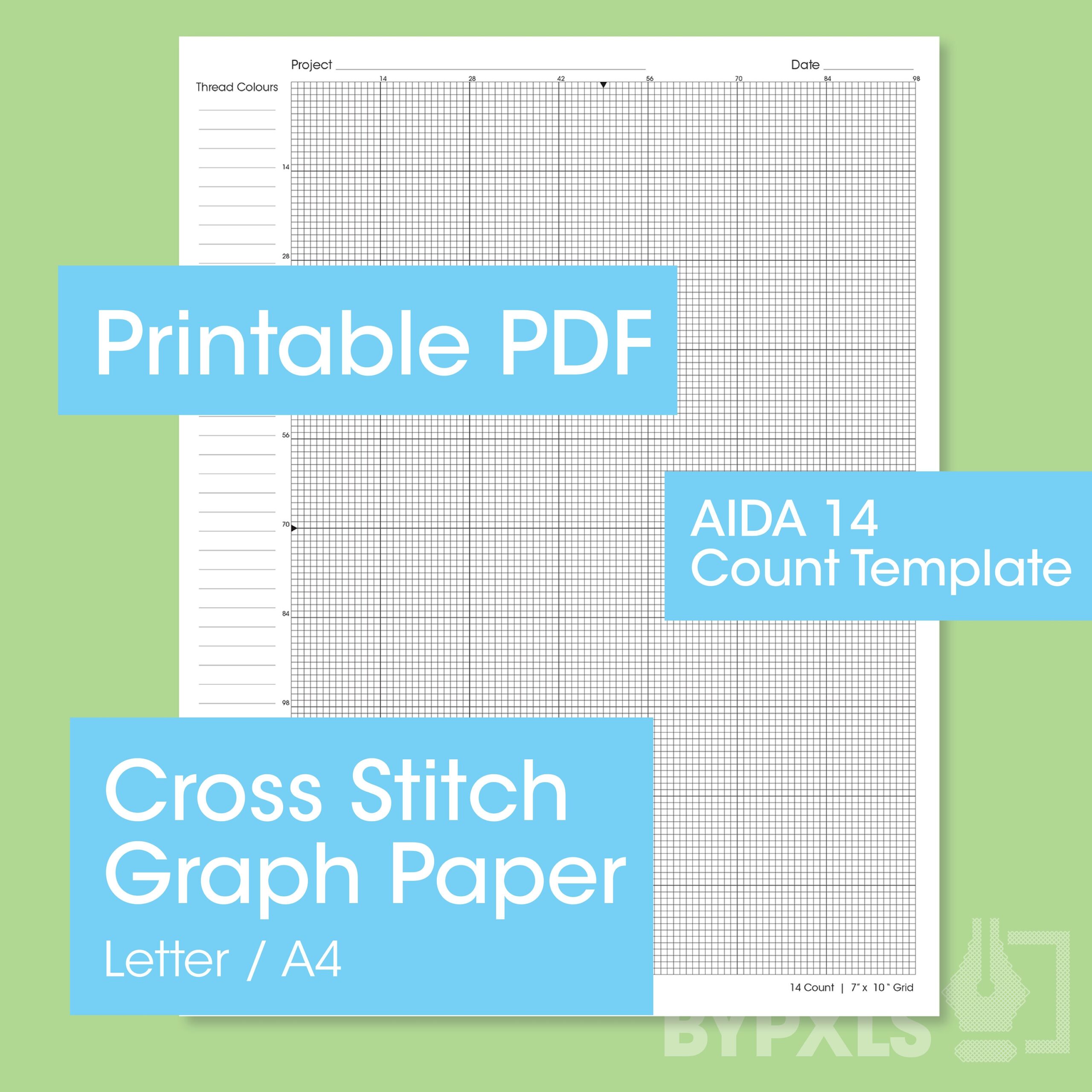 Aida 14 Count Cross Stitch Graph Paper PDF Instant Download Etsy Aida 14 Count Cross Stitch Graph Paper PDF Instant Download Etsy