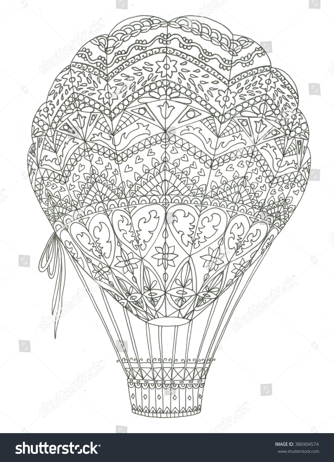 air balloon coloring page