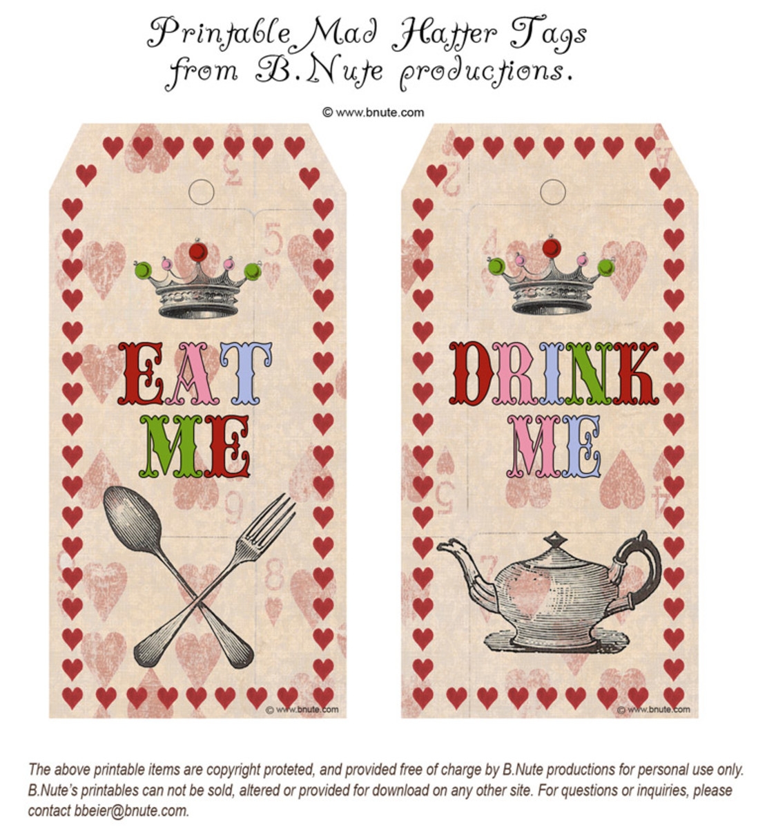 Alice In Wonderland Party DIY Ideas Free Printables HubPages