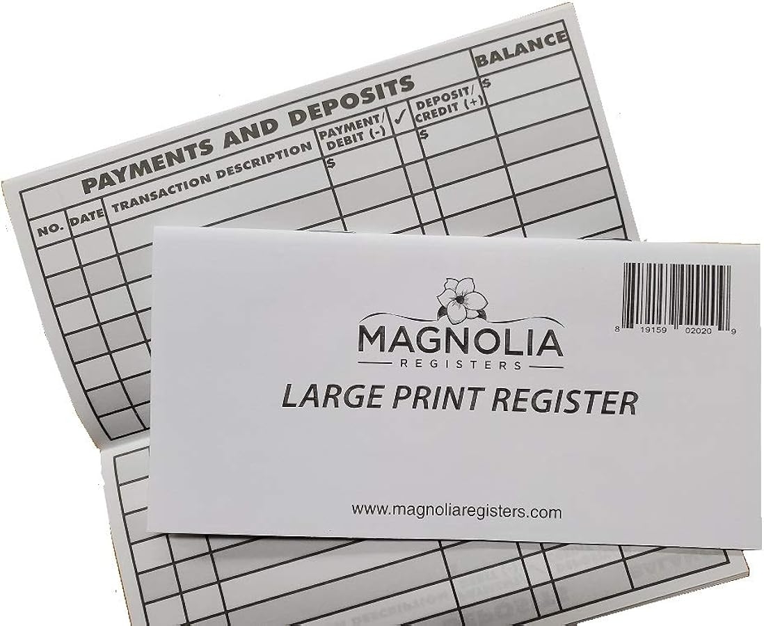 Amazon 10 Pack Large Print Low Vision Checkbook Registers 3 X 6 Check Registers For Personal Checkbooks Clothing Shoes Jewelry Amazon 10 Pack Large Print Low Vision Checkbook Registers 3 X 6 Check Registers For Personal Checkbooks Clothing Shoes Jewelry