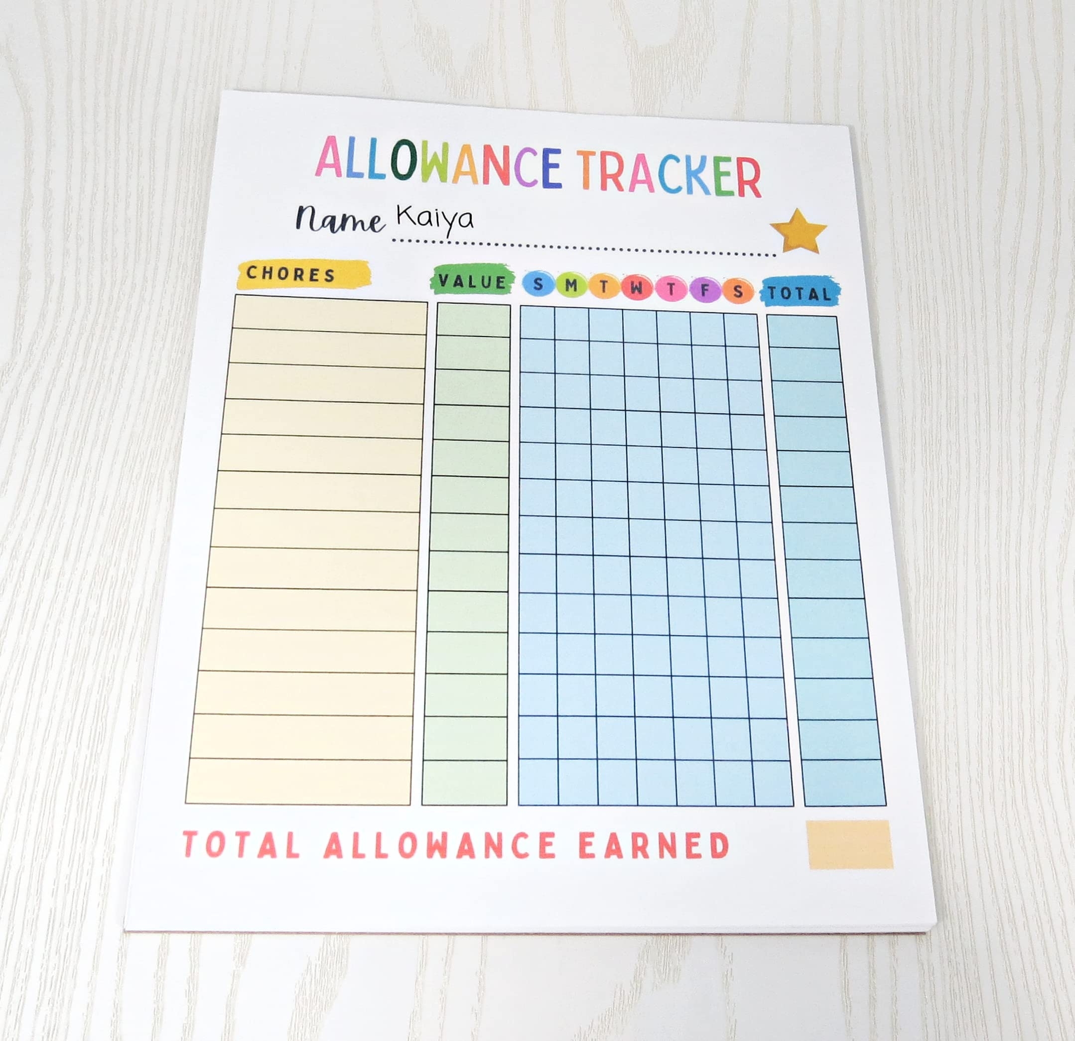 Amazon Allowance Tracker Notepad For Kids Chore Chart Note Pad To Do List Task Organizer Tear Away Daily Planner Checklist Chore List Boys Girls Rainbow Office Products