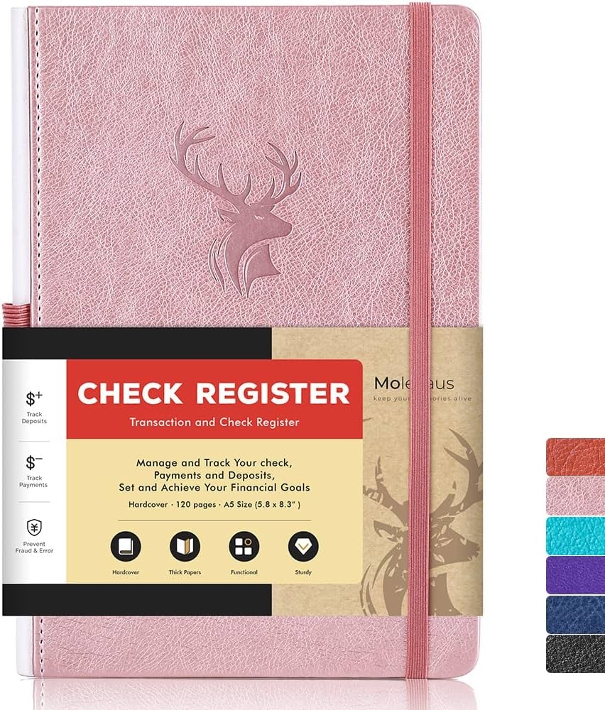 Amazon Check Registers For Personal Checkbook Checkbook Register For Personal Or Business A5 Hardcover Registers Log To Track Payments Deposits Finances Transaction Rose Gold Office Products Amazon Check Registers For Personal Checkbook Checkbook Register For Personal Or Business A5 Hardcover Registers Log To Track Payments Deposits Finances Transaction Rose Gold Office Products