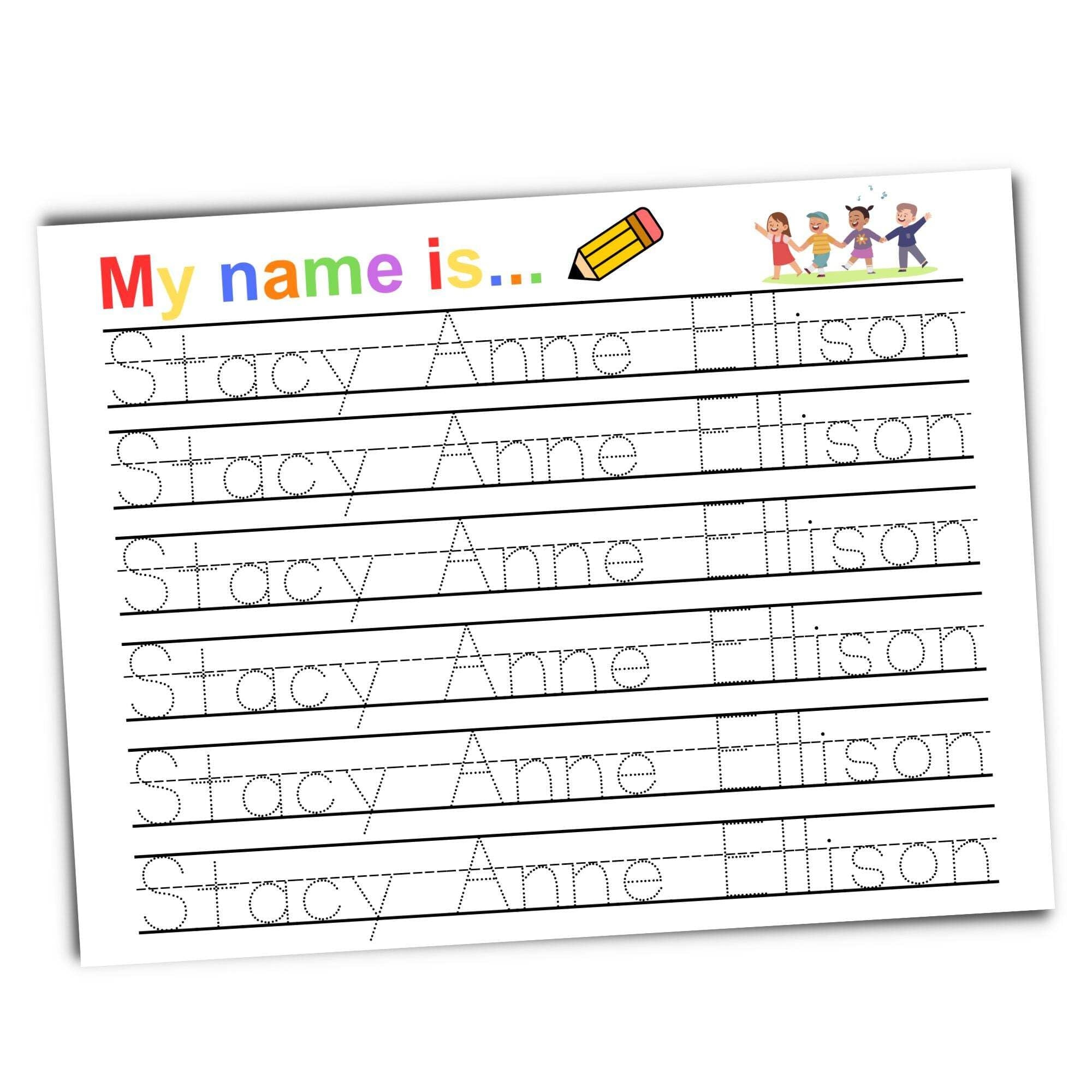 name trace printable