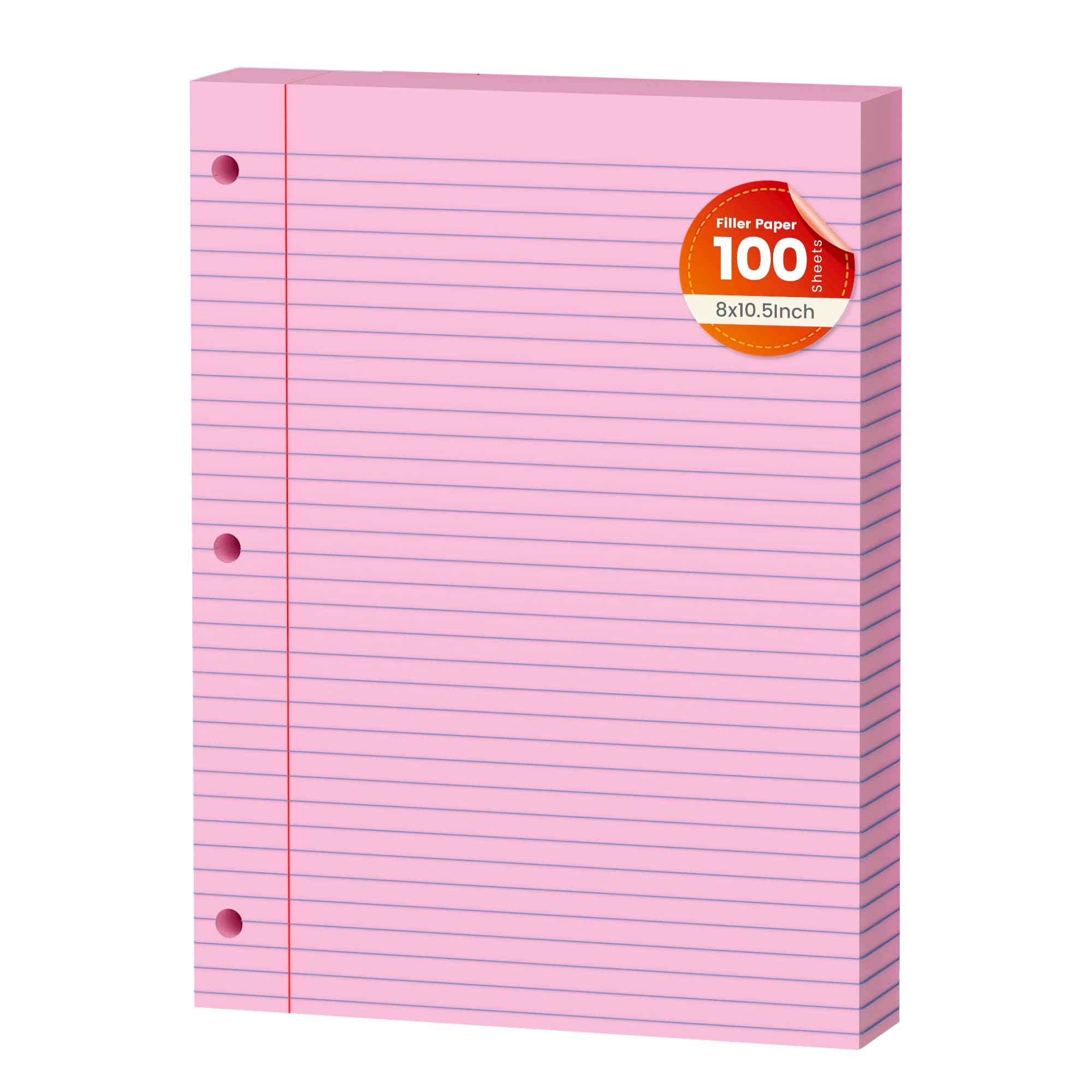 Amazon Pink Loose Leaf Paper 100 Sheets Colored Filler Paper 8 10 5 College Ruled 3 Hole Punched Paper For 3 Ring Binders Notebook Lined 8 X 10 5 Office Products Amazon Pink Loose Leaf Paper 100 Sheets Colored Filler Paper 8 10 5 College Ruled 3 Hole Punched Paper For 3 Ring Binders Notebook Lined 8 X 10 5 Office Products