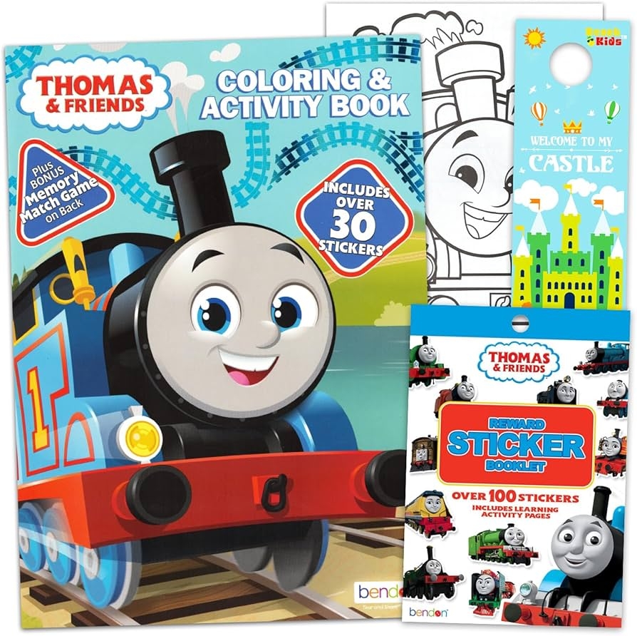 Amazon Thomas The Train Coloring Book For Kids Ages 4 8 Bundle With Thomas Coloring Pages Activities Games Plus Stickers More Train Activity Book Set For Boys Toys Games