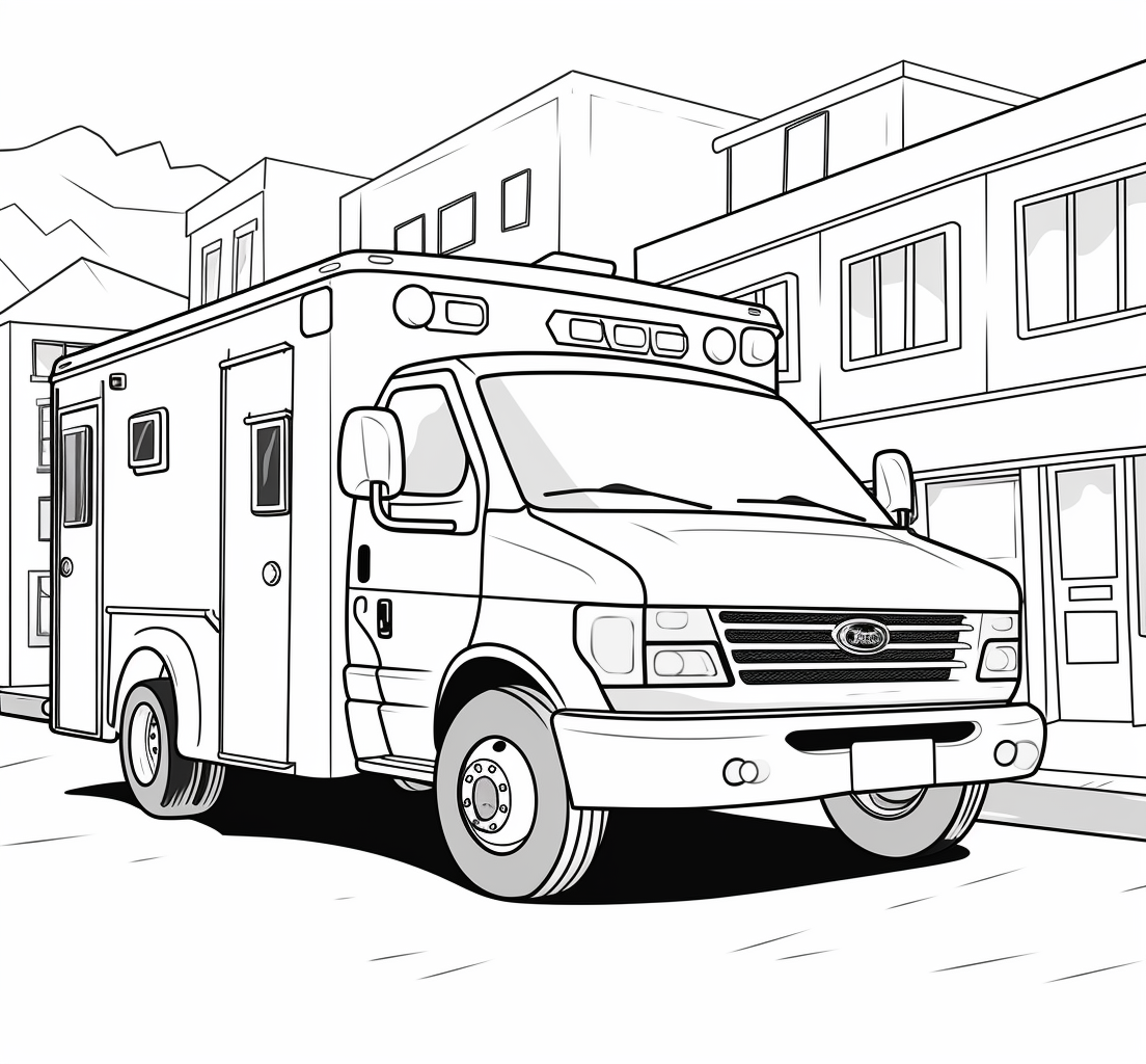 Ambulance Coloring Book
