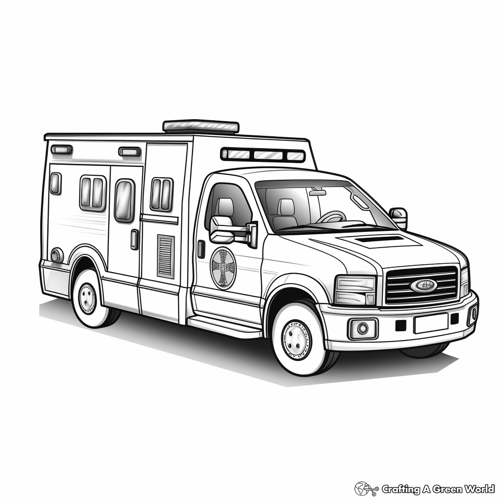 Ambulance Coloring Pages Free Printable 