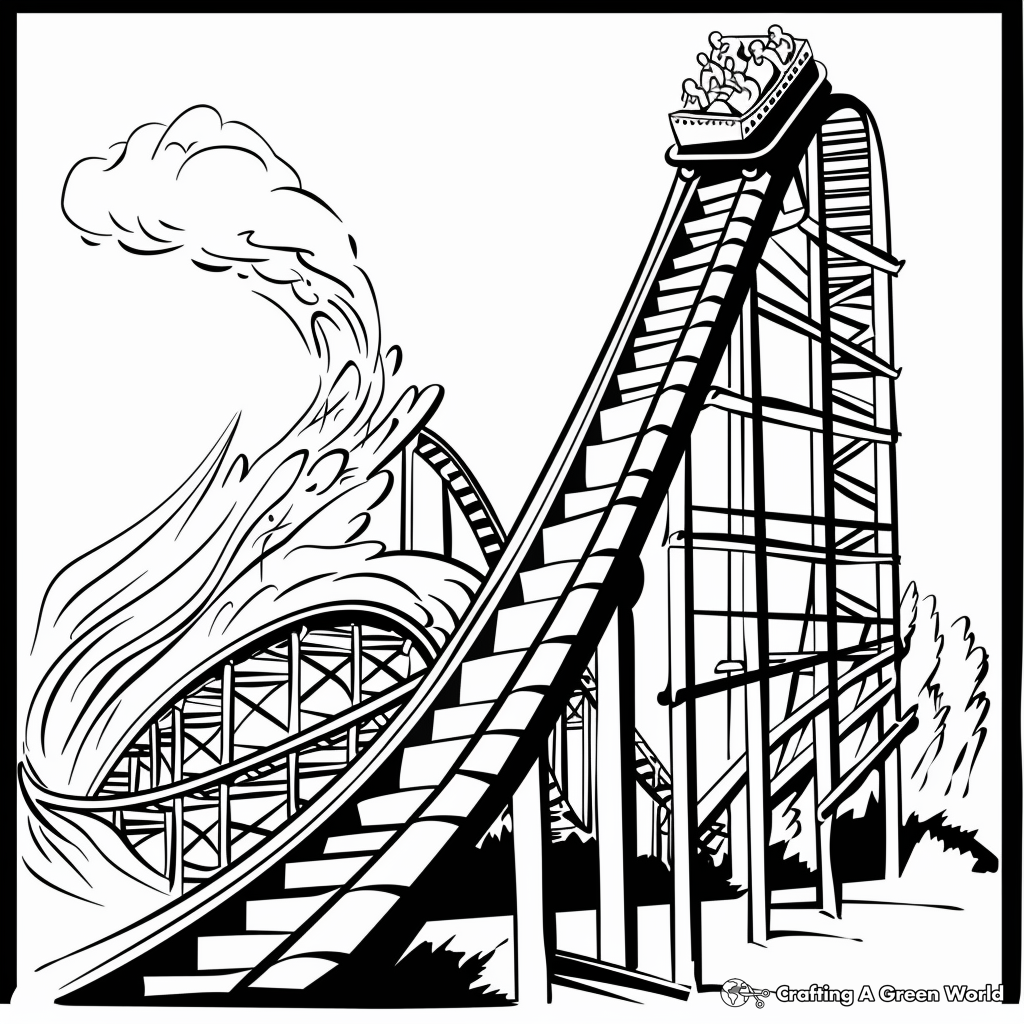 Amusement Park Coloring Pages Free Printable 