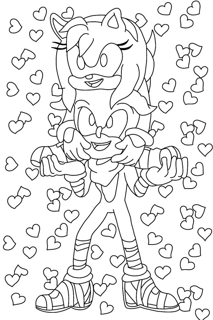 amy rose coloring pages