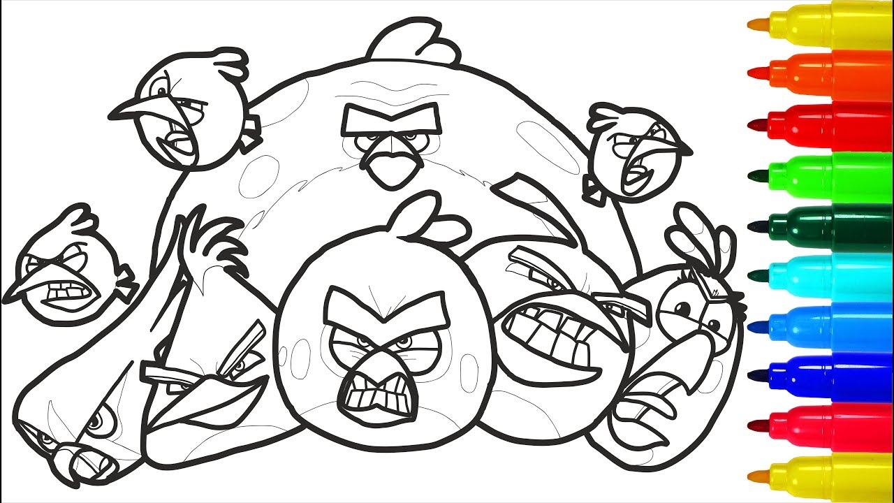 angry bird coloring sheets
