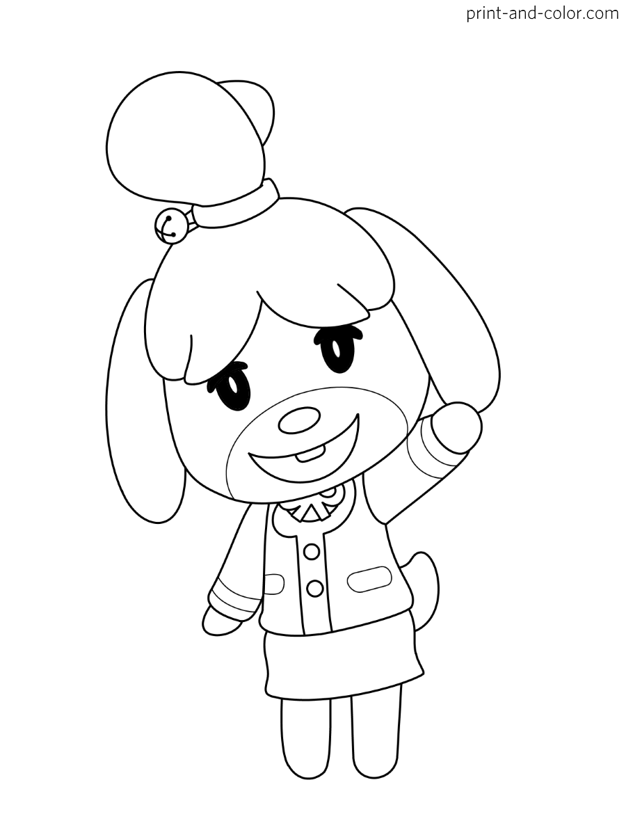 animal crossing coloring page