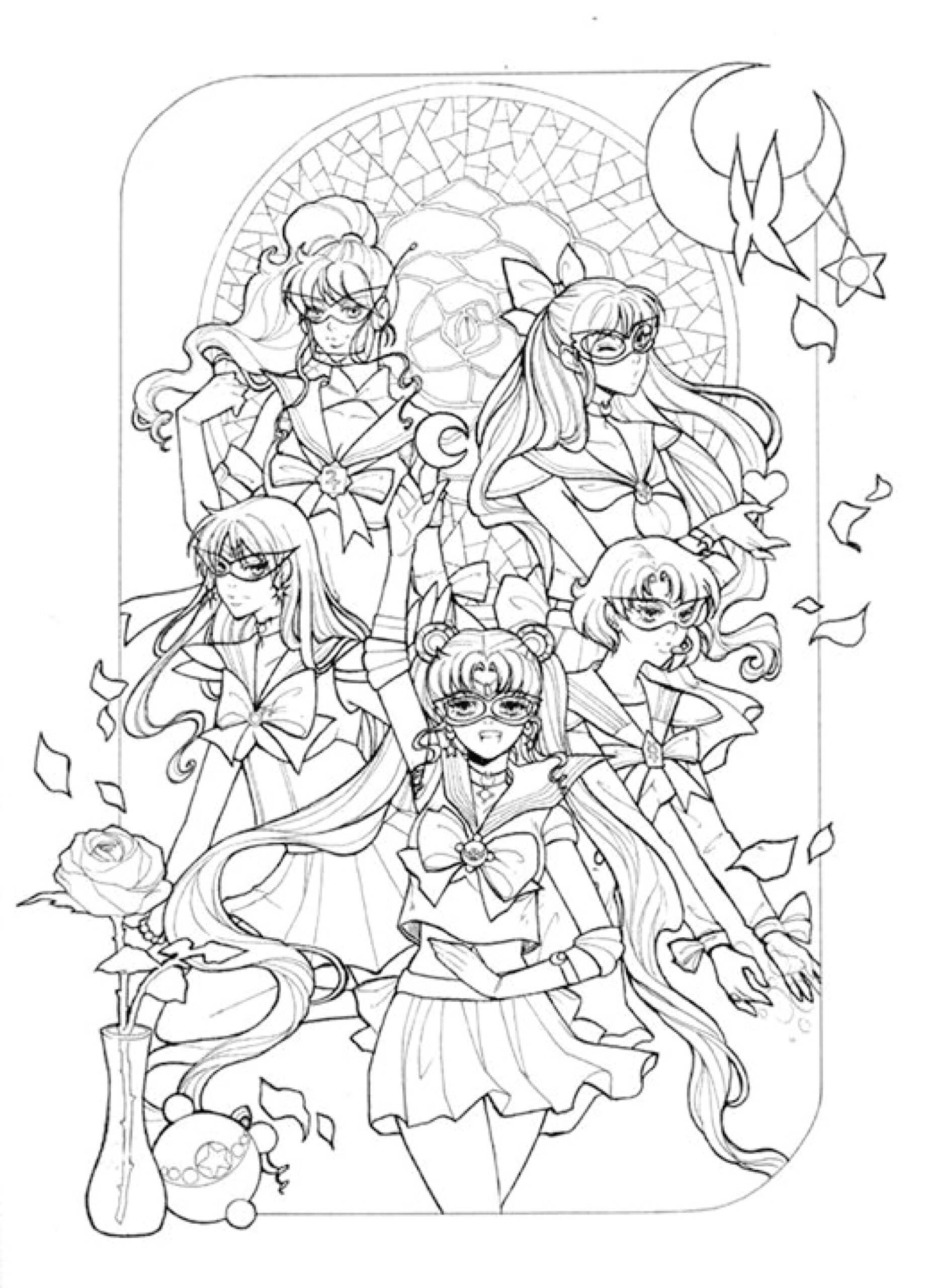 coloring pages of sailor moon
